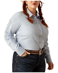 Ariat Women's Team Kirby Embroidered Long Sleeve Button-Down Stretch Western Shirt - Plus