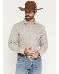 Gibson Trading Co Men's Mind Trap Paisley Print Long Sleeve Snap Western Shirt