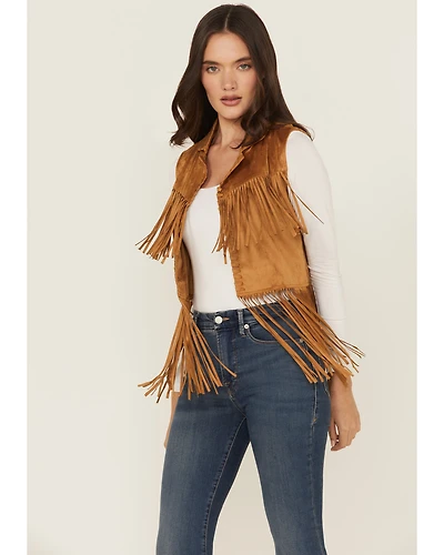 Wrangler X Lainey Wilson Women's Festival Fringe Faux Suede Vest