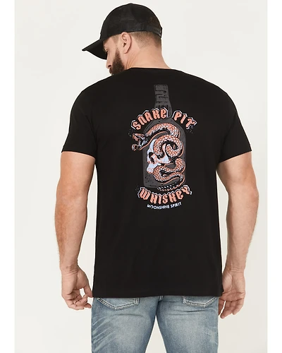 Moonshine Spirit Men's Snake Pit Whiskey Short Sleeve Graphic T-Shirt