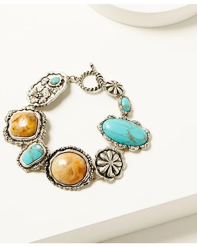 Shyanne Women's Rodeo Sunset Multi-Concho Bracelet