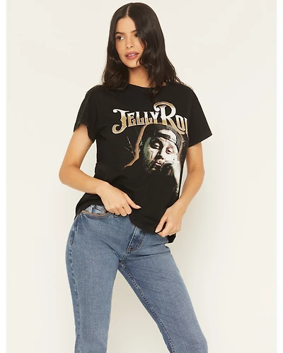 People of Leisure Women's Jelly Roll Face Short Sleeve Graphic Tee