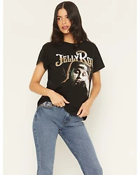 People of Leisure Women's Jelly Roll Face Short Sleeve Graphic Tee