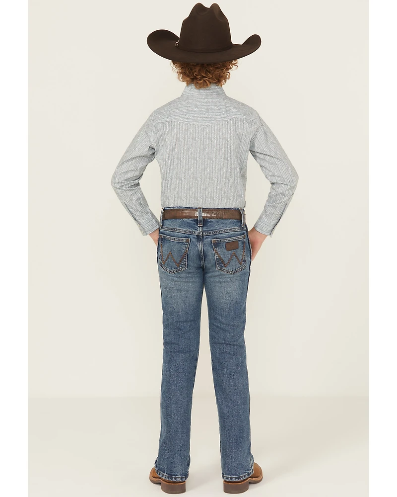 Wrangler Retro Little Boys' Medium Wash Slim Bootcut Stretch Denim Jeans