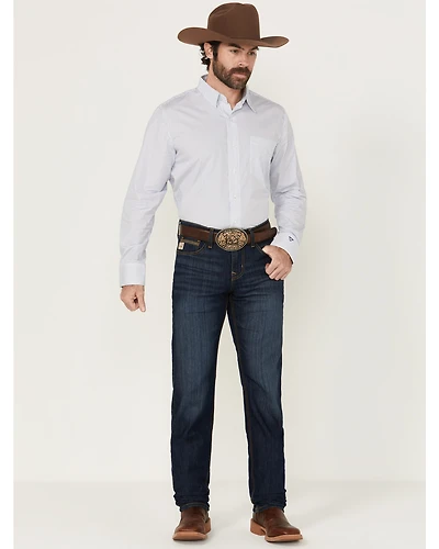 Cinch Men's Jesse Dark Stonewash Slim Straight Performance Stretch Denim Jeans