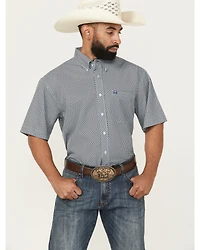 Cinch Men's Geo Print Short Sleeve Button-Down Performance Western Shirt