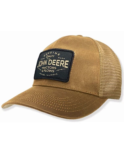 John Deere Men's Tan Tractors & Plows Lightning Patch Mesh-Back Trucker Cap