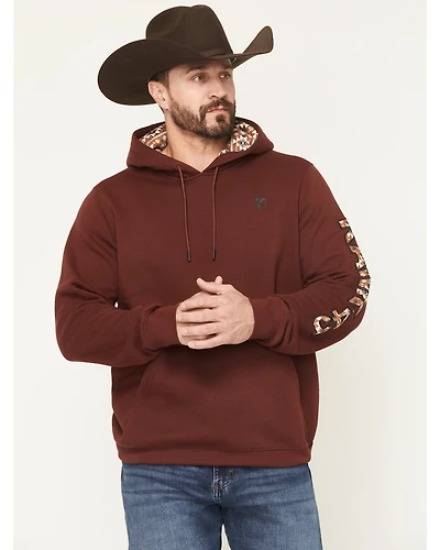 RANK 45® Men's Cayusey Logo Sleeve Hooded Sweatshirt