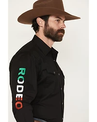 Rodeo Clothing Men's Boot Barn Exclusive Mexico Embroidered Long Sleeve Snap Western Shirt