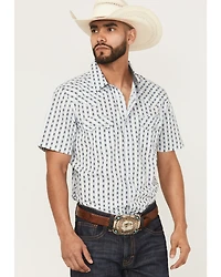 Cody James Men's Outlaw Pass Southwestern Striped Short Sleeve Snap Western Shirt