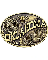 Montana Silversmiths Oklahoma State Heritage Attitude Western Belt Buckle