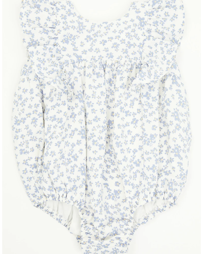 Yura Infant Girls' Printed Puff Sleeve Onesie