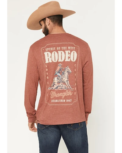Wrangler Men's Spirit of the West Rodeo Long Sleeve Graphic T-Shirt