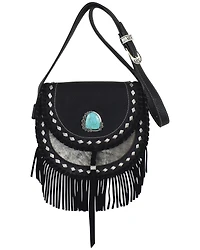 Trenditions Women's Catchfly Hairon Fringe Crossbody Bag