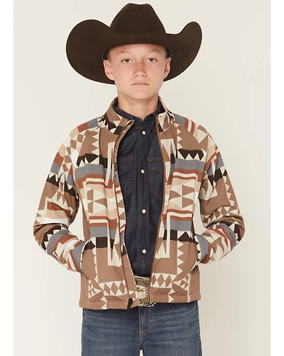 RANK 45® Boys' Cheneka Southwestern Print Softshell Jacket
