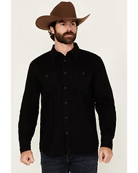 Cody James Men's Solid Long Sleeve Snap Denim Western Shirt