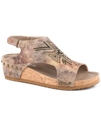 Roper Women's Josie Southwestern Embroidered Sandals