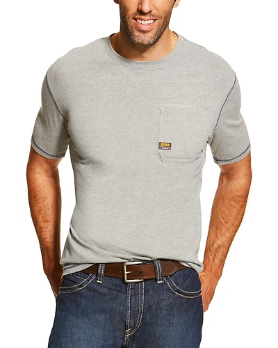 Ariat Men's Rebar Crew Short Sleeve Pocket Tee - Tall