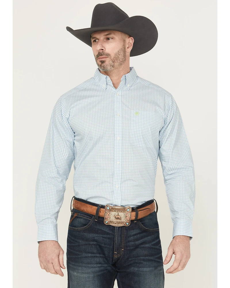Ariat Men's Cillian Geo Print Long Sleeve Button-Down Western Shirt