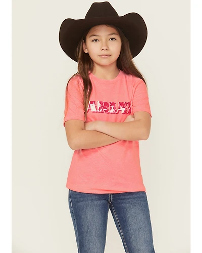 Ariat Girls' Boot Barn Exclusive Cowhide Logo Short Sleeve Graphic Tee