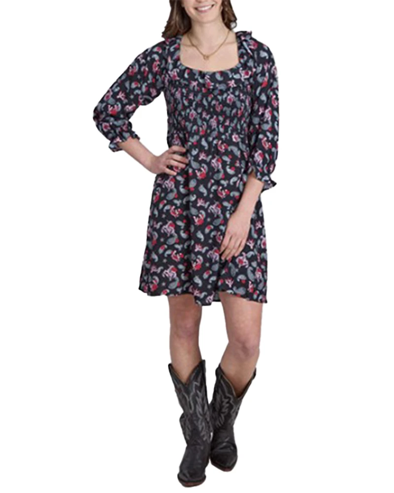 Roper Women's Bronc Riders Printed Midi Dress