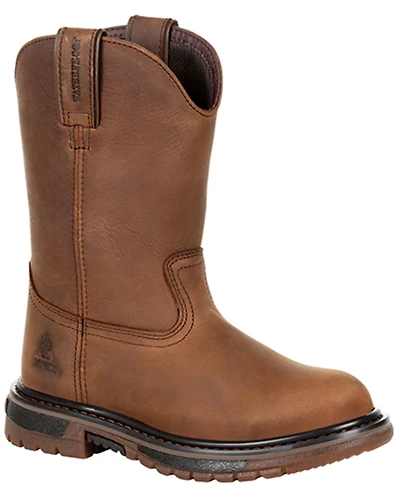 Rocky Boys' Original Ride FLX Waterproof Western Boots - Round Toe
