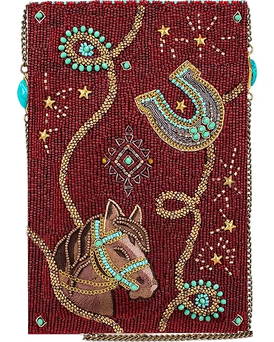 Mary Frances Women's Saddle Up Beaded Crossbody Handbag