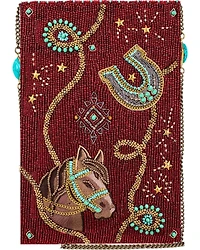 Mary Frances Women's Saddle Up Beaded Crossbody Handbag