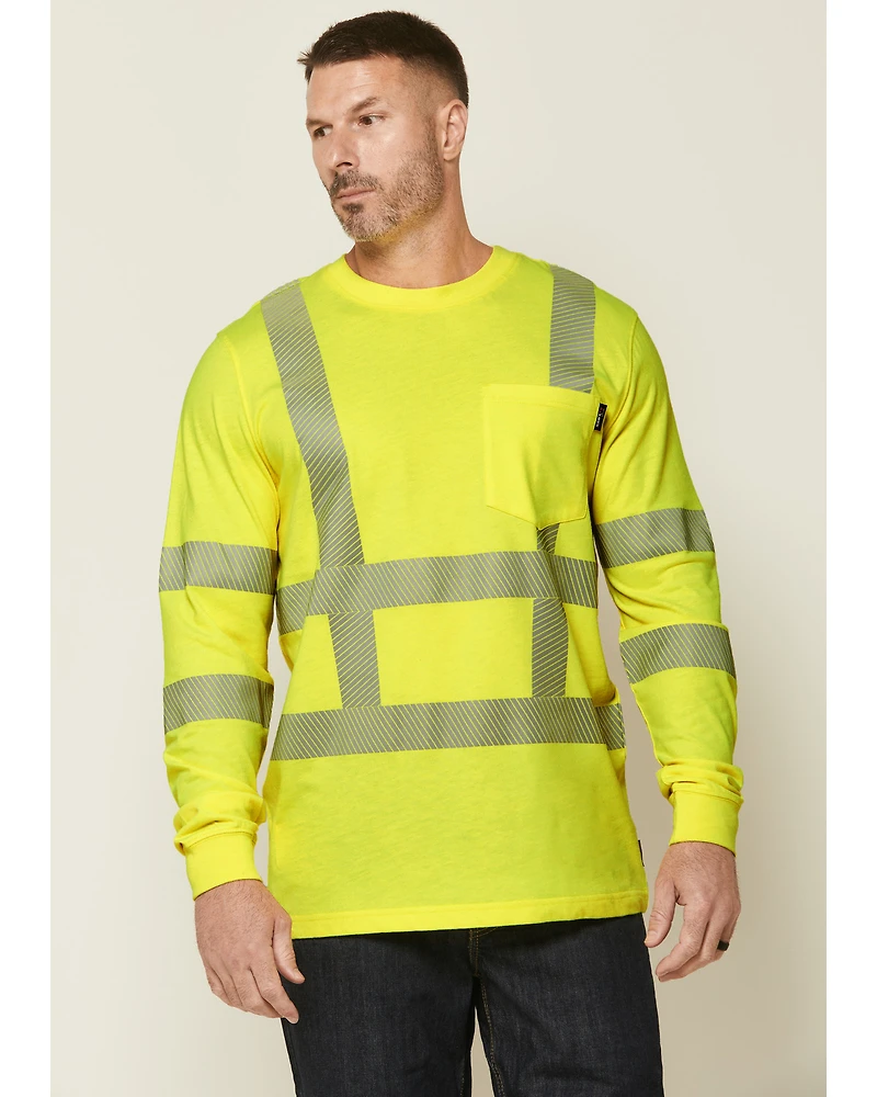 Hawx Men's FR Hi-Vis Lumos Long Sleeve Work Shirt