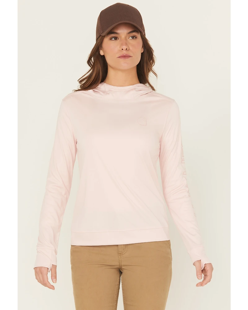 Carhartt Women's Force Sun Defender™ Relaxed Fit Lightweight Long Sleeve Hooded Graphic Work Shirt
