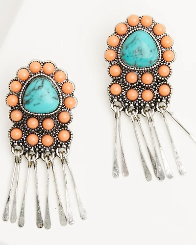 Shyanne Women's Beaded Fringe Statement Earrings