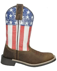 Smoky Mountain Little Boys' Old Glory Western Boots - Broad Square Toe