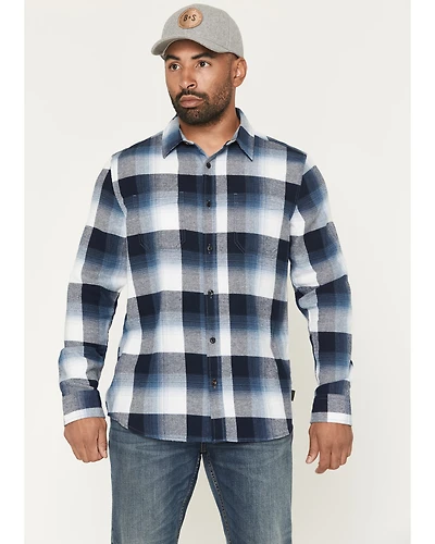 Brothers and Sons Men's Marksman Plaid Print Long Sleeve Button-Down Flannel Shirt