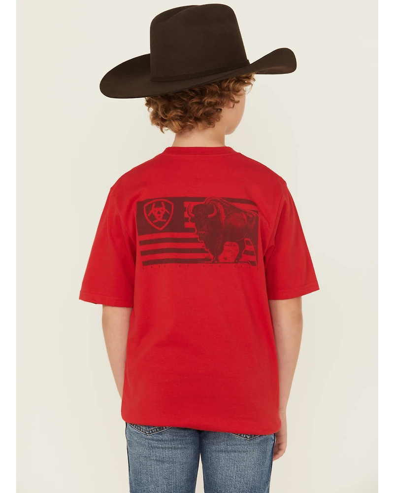 Ariat Boys' Buffalo Flag Short Sleeve Graphic T-Shirt