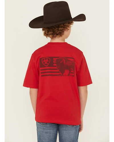 Ariat Boys' Buffalo Flag Short Sleeve Graphic T-Shirt