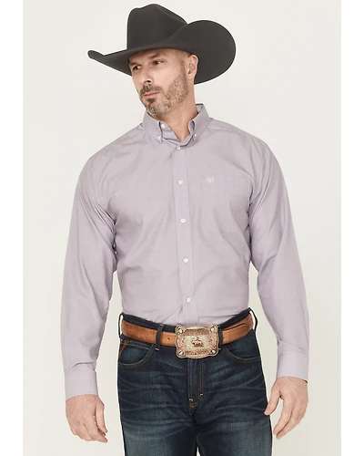 Ariat Men's Solid Long Sleeve Button-Down Western Shirt