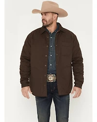 Cody James Men's Boone Quilted Flannel Lined Snap Shirt Jacket