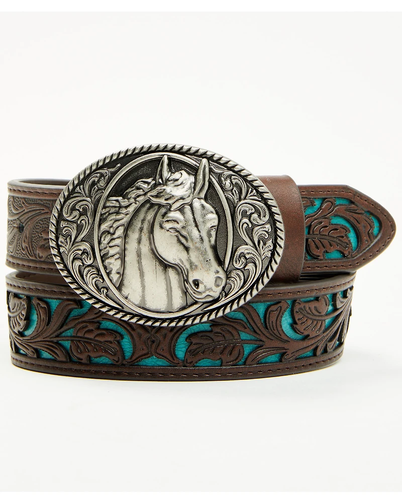 Shyanne Girls' Jovie Underlay Belt with Horse Buckle
