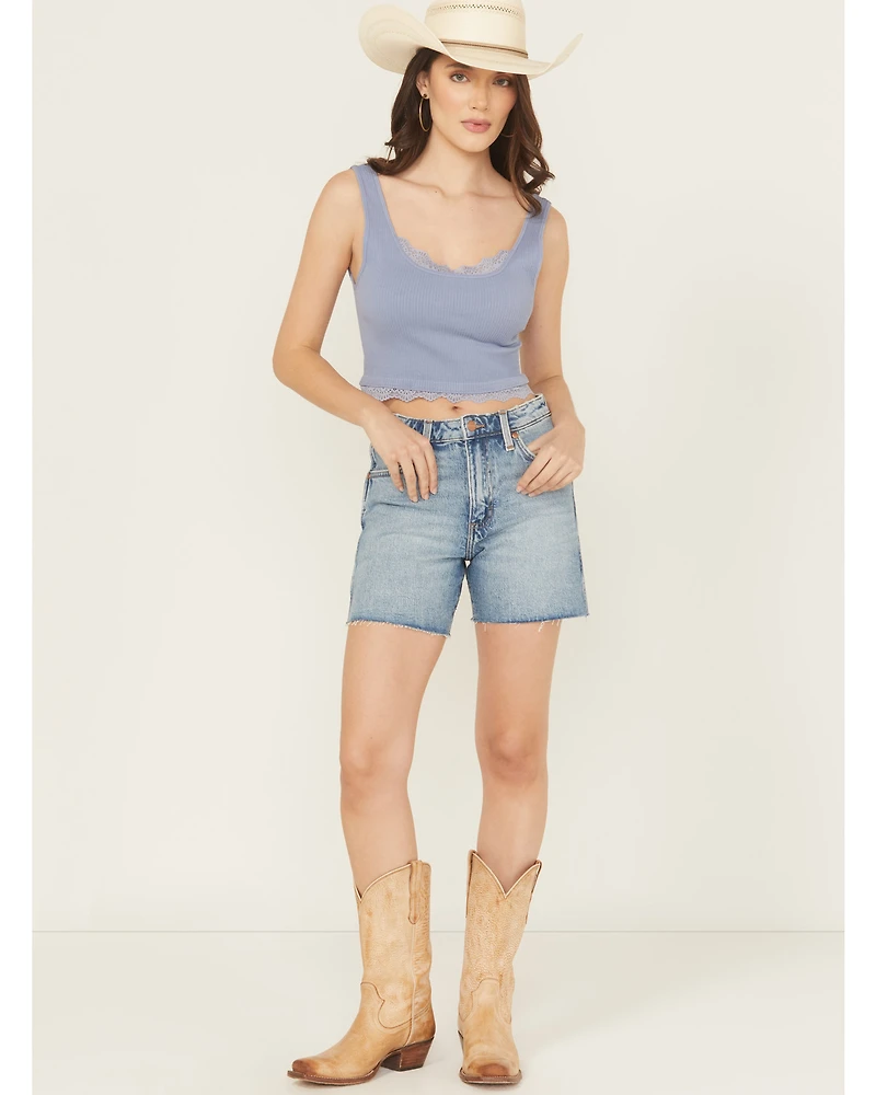Wrangler Retro Women's Light Wash High Rise Stretch Denim Shorts