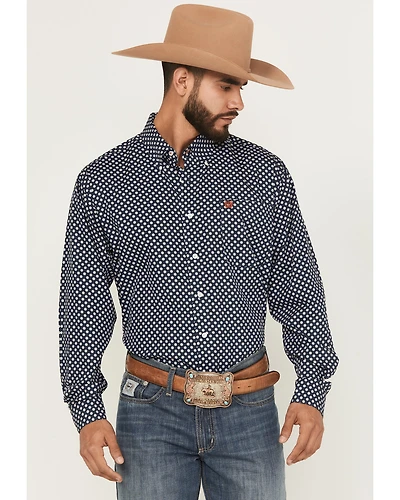 Cinch Men's Floral Print Long Sleeve Button-Down Western Shirt - Big