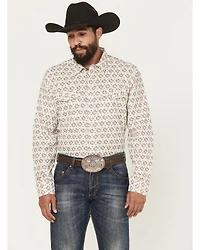 RANK 45® Men's Romans Medallion Print Long Sleeve Snap Performance Western Shirt