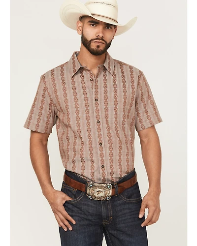 Cody James Men's Delaware Striped Short Sleeve Button-Down Stretch Western Shirt