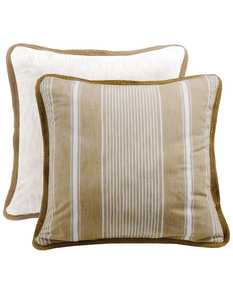 HiEnd Accents Newport Striped Reversible Euro Pillow Sham