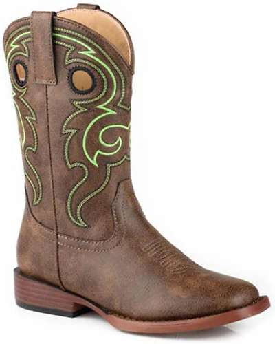 Roper Little Boys' Reno Western Boots - Broad Square Toe