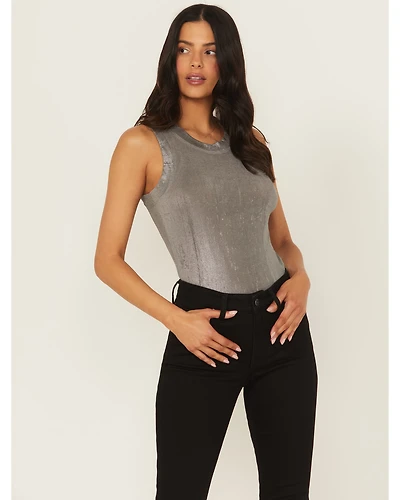 Revel Women's Silver Shimmer Tank