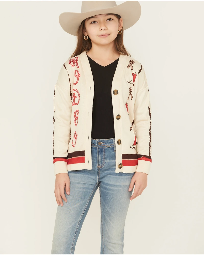 Cruel Girl Girls' Rodeo Novelty Cardigan