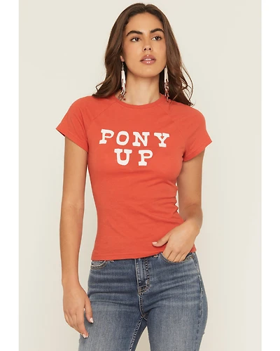 Wrangler Women's Pony Up Short Sleeve Fitted Tee