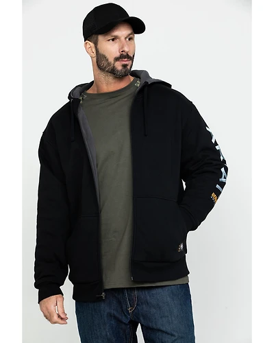 Ariat Men's Rebar All-Weather Full Zip Work Hooded Sweatshirt - Big & Tall
