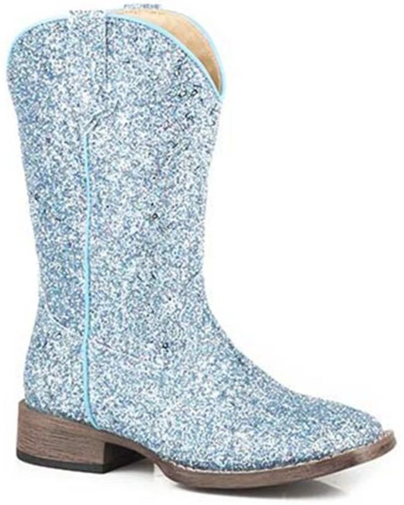Roper Toddler Girls' Glitter Galore Western Boots - Square Toe