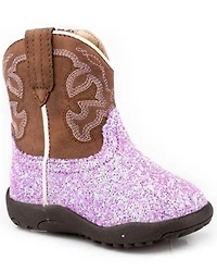 Roper Infant Girls' Cowbabies Glitter Blast Western Boots - Round Toe